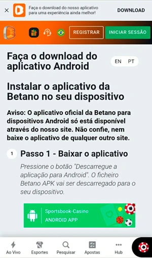 Baixar Betano App Android